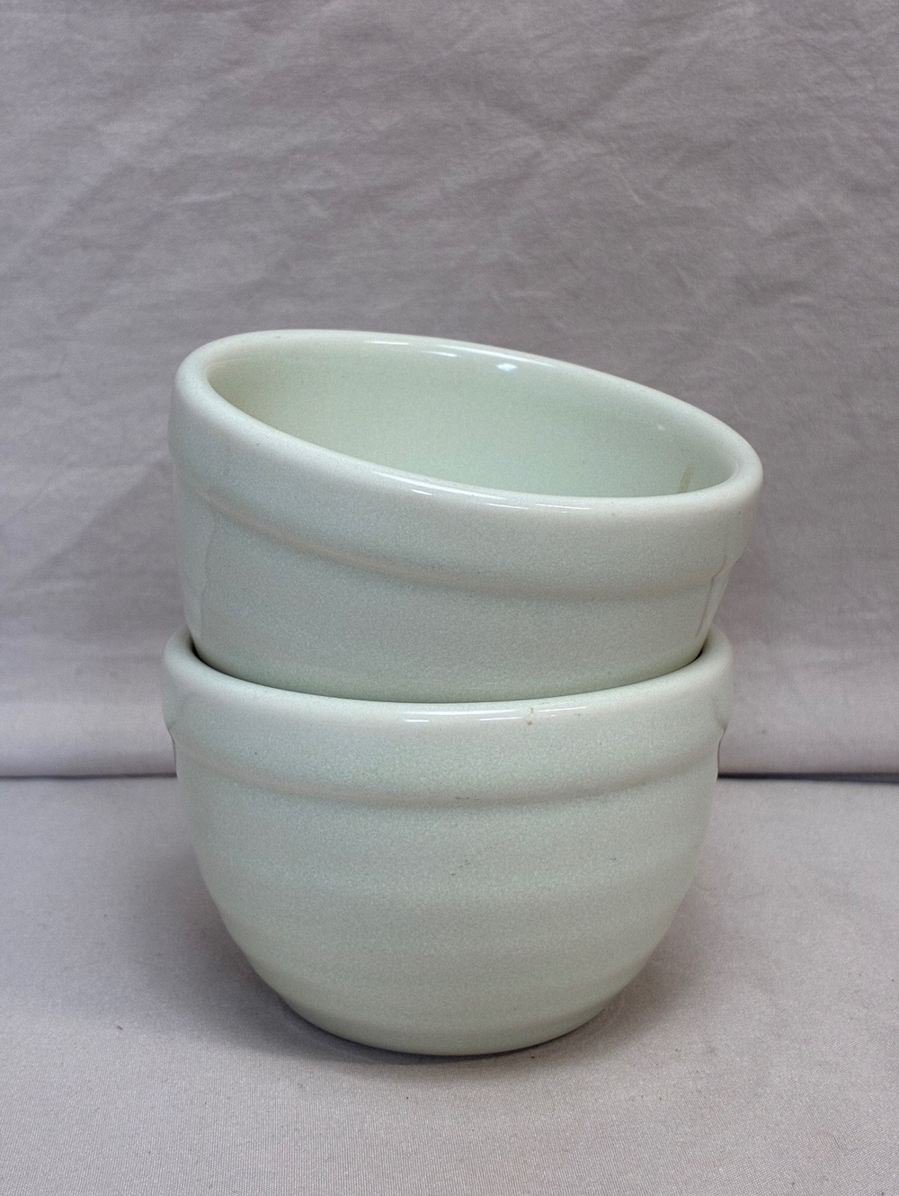 Meyer White Ceramic Ramekin Bowls Set of 2